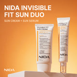 NIDA Invisible Fit Sun Duo (Serum & Cream) (Korean Formula, SPF50+, PA++++) (Global)